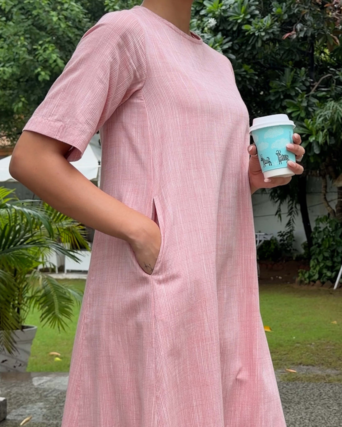 Long Weekend Kurta in Dusty Pink