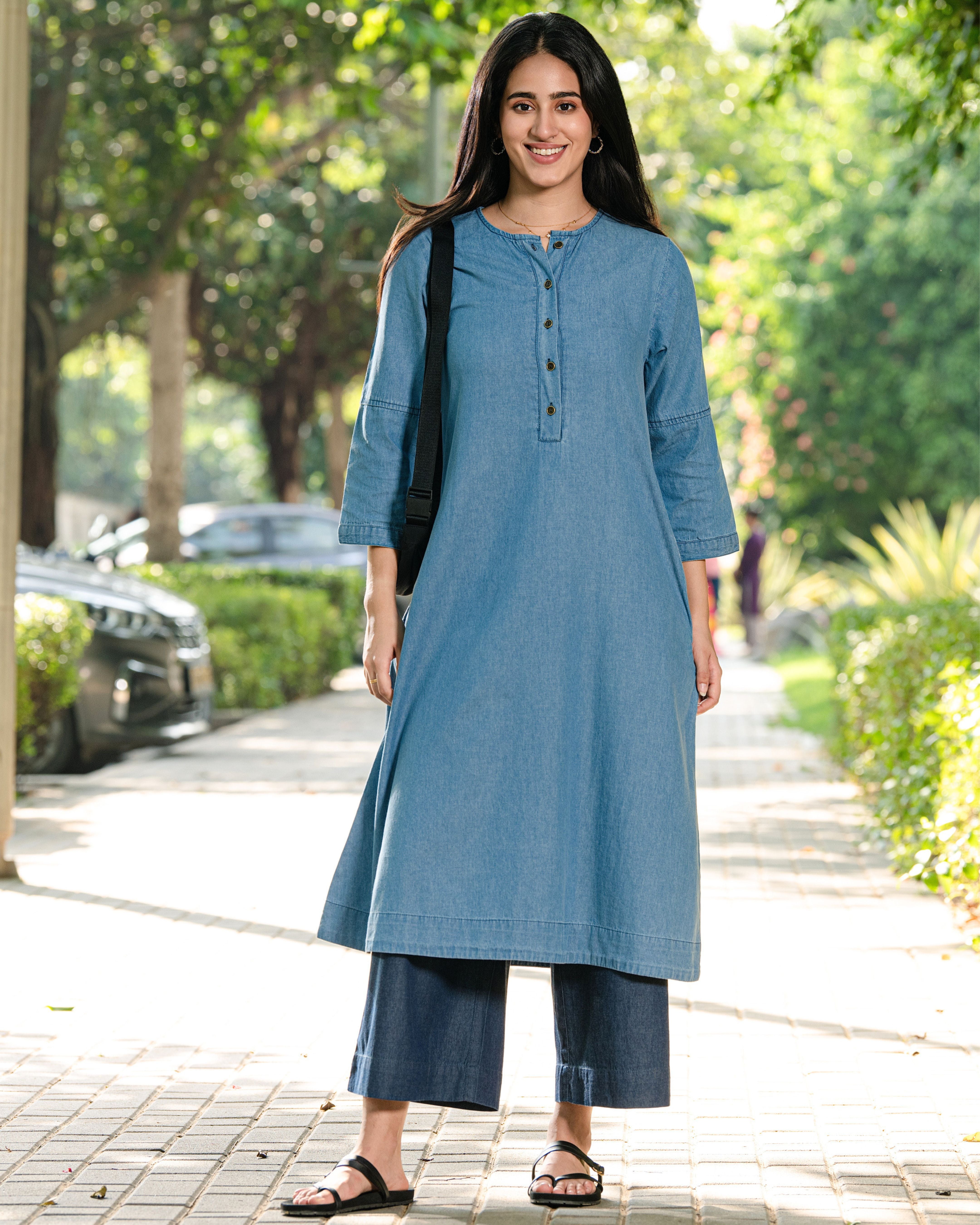 Paper Plane Co-Ord in Denim – Surma