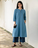 Paper Plane Kurta in Denim