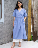 Pitara Co-ord Set in Blue with Ivory Pants