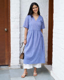 Pitara Co-ord Set in Blue with Ivory Pants