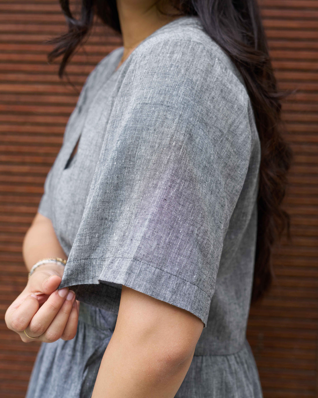 Pitara Co-ord Set in Grey with Ivory Pants
