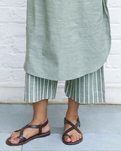 Playlist Kurta Set in Unplugged Green
