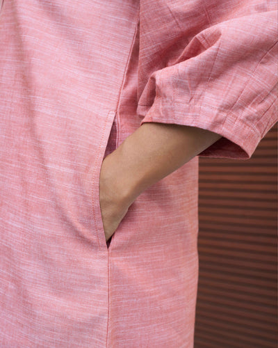 Playlist Kurta Set in Orange Wave