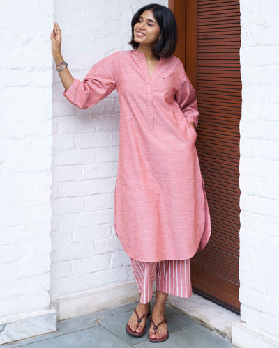 Playlist Kurta in Orange Wave