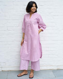 Playlist Kurta in Pink Vinyl