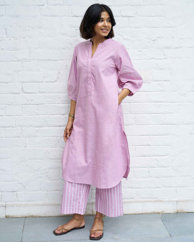 Playlist Kurta in Pink Vinyl
