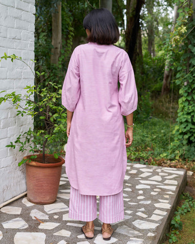 Playlist Kurta in Pink Vinyl