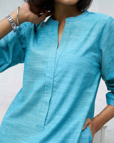 Playlist Kurta Set in Indie Teal
