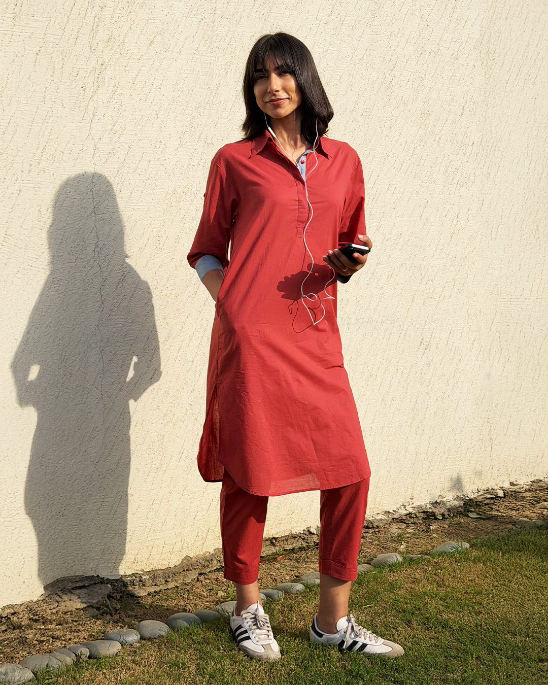 Postcard Pants in Brick Red