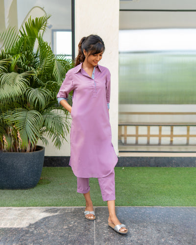 Postcard Pants in Light Plum