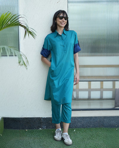 Postcard Pants in Deep Teal