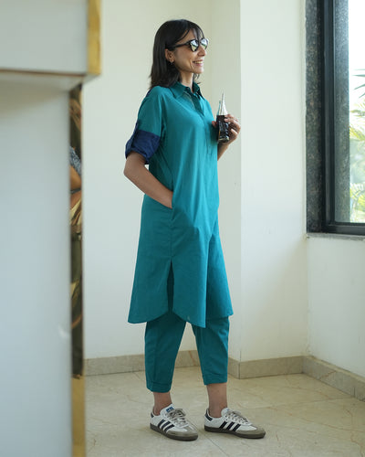 Postcard Pants in Deep Teal