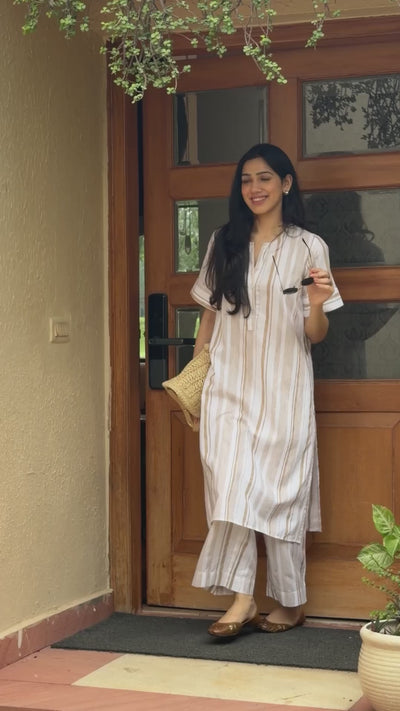 Soft Serve Kurta in Caramel