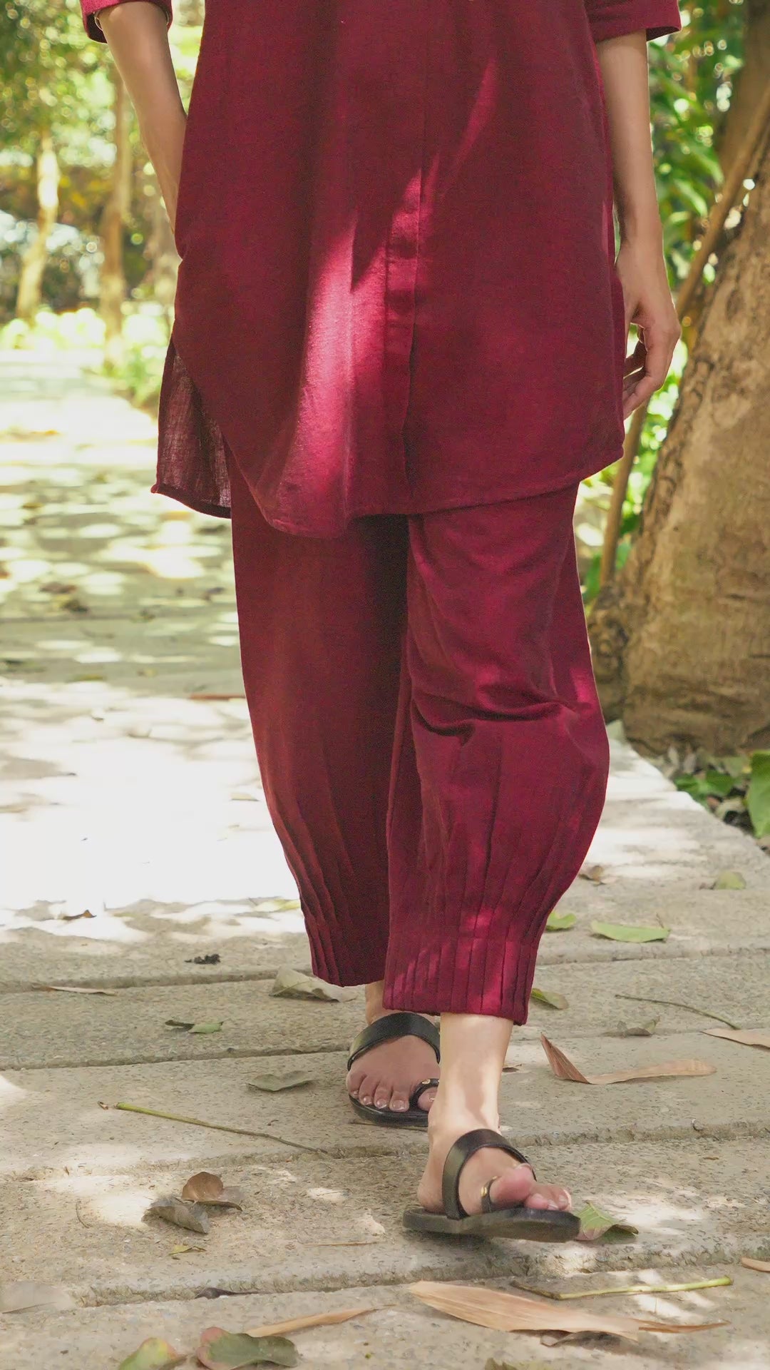 Sunday Paper Co-ord Set in Mellow Red