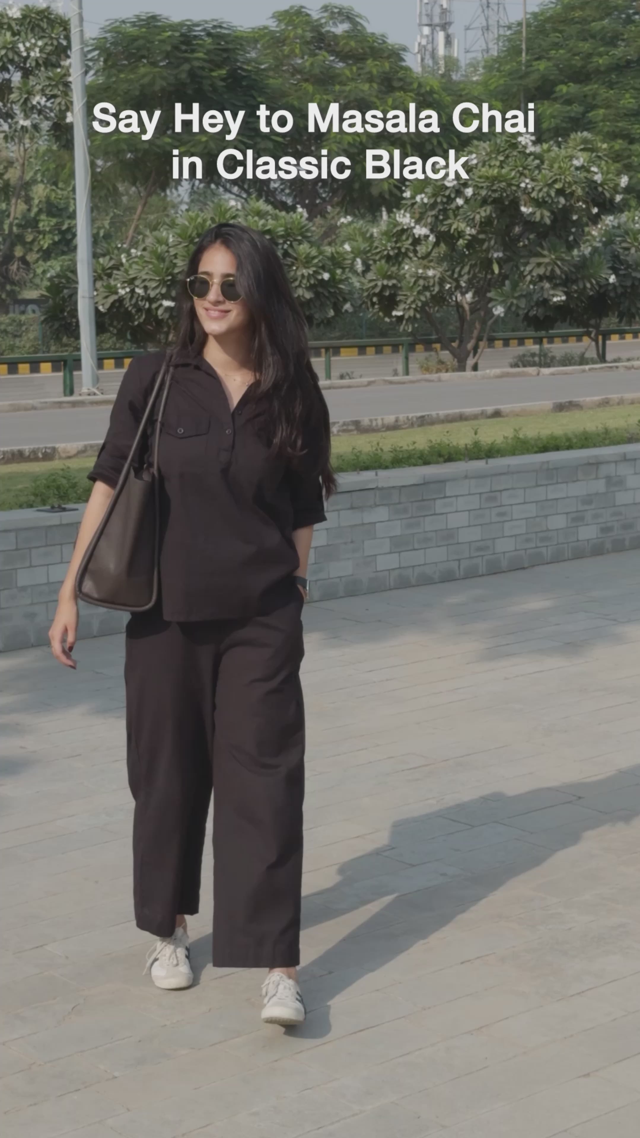 Masala Chai Co-Ord Set in Black