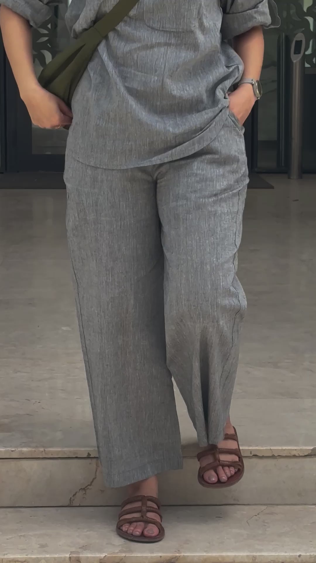 Masala Chai Co-Ord Set in Grey