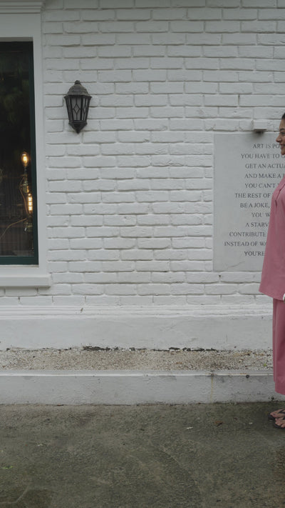 Salt & Pepper Co-Ord Set in Pink