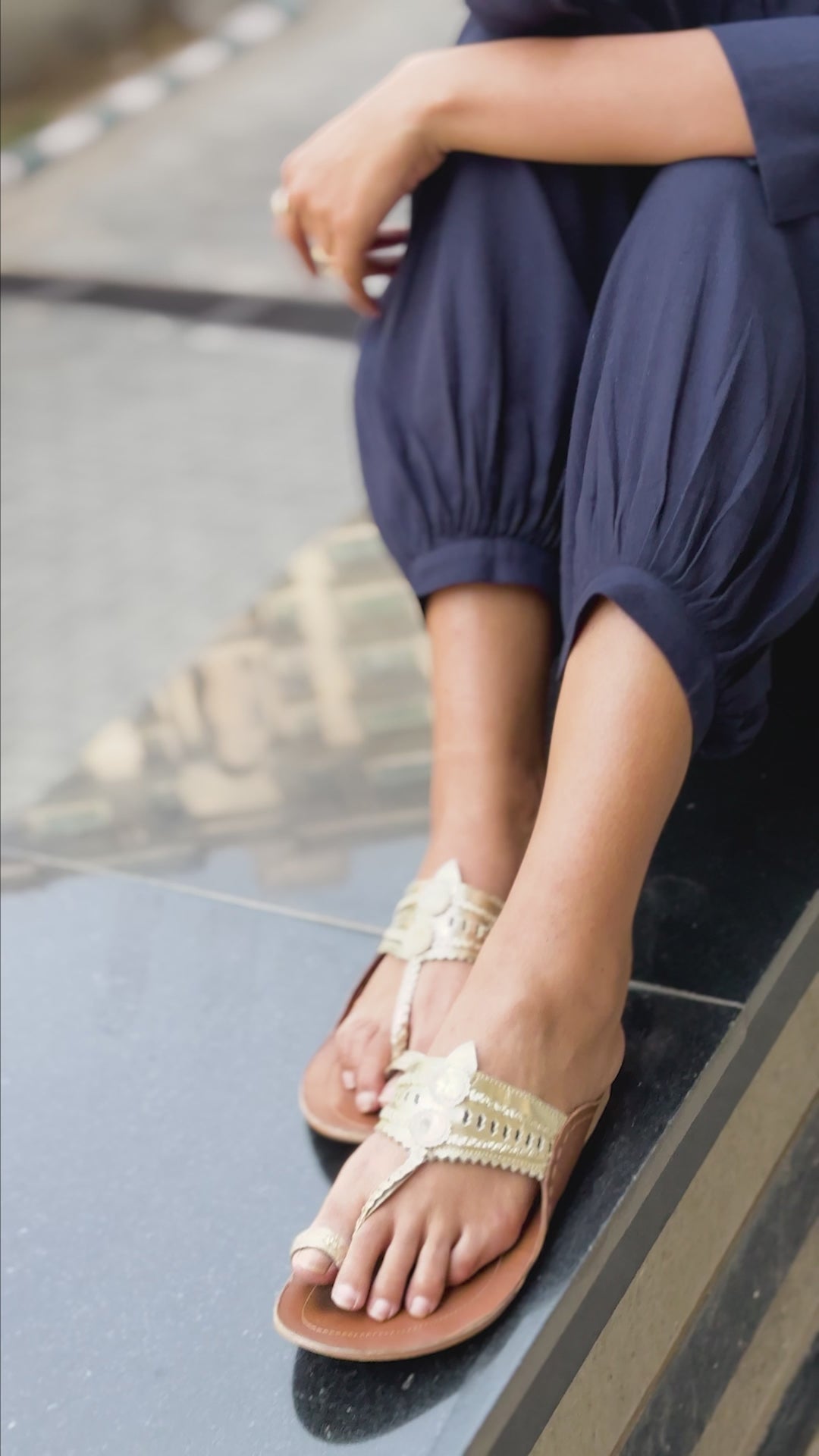 Slow Life Co-Ord in Navy Blue