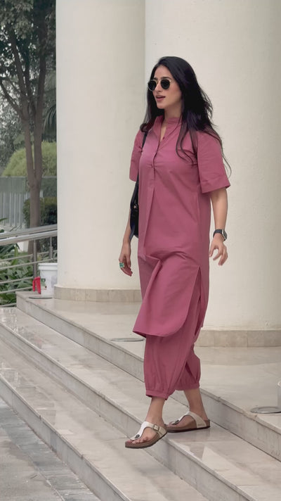 Butter Toast Kurta Co-Ord Set in Onion Pink