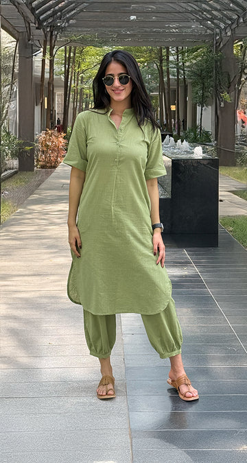 Butter Toast Kurta in Sage Green
