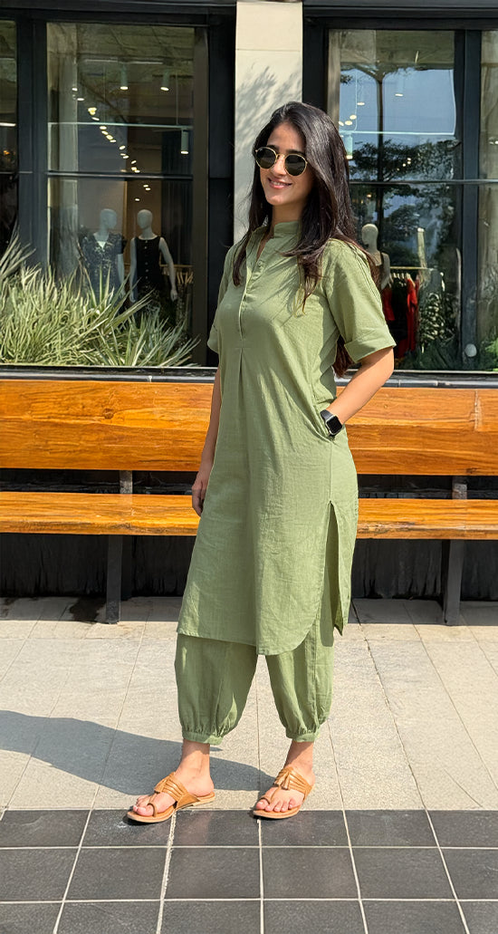 Butter Toast Kurta in Sage Green