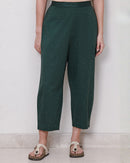 Silver Hoops Pants in Deep Green