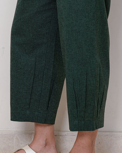 Silver Hoops Pants in Deep Green