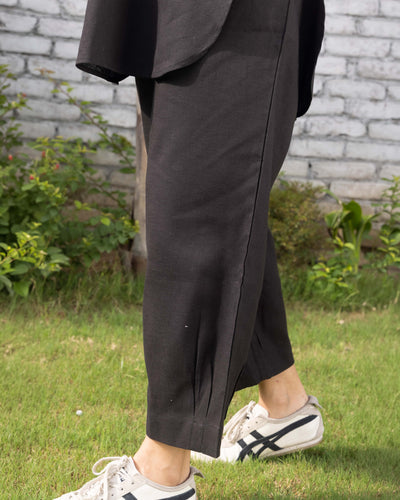 Silver Hoops Pants in Black