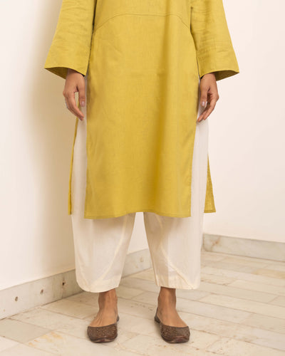 Sticky Note Kurta Set in Zesty Green