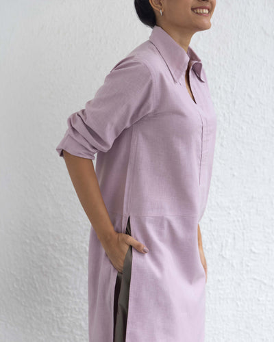 Sticky Note Kurta in Fresh Lilac