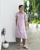 Sticky Note Kurta in Fresh Lilac