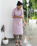 Sticky Note Kurta Set in Fresh Lilac