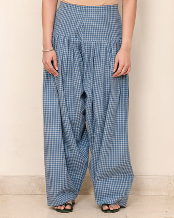 Sudoku Farshi Salwar in Slate Blue