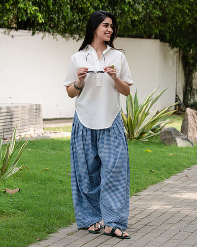 Sudoku Farshi Set in Slate Blue & White