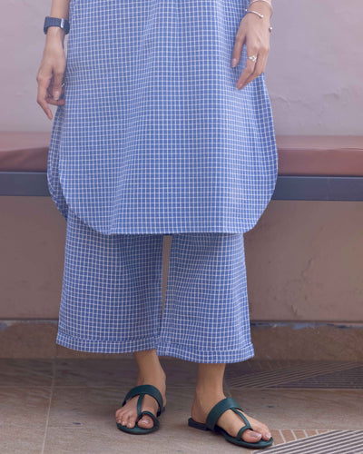 Sudoku Co-ord Set in Slate Blue