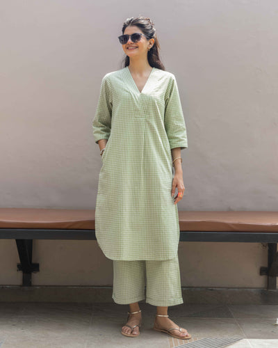 Sudoku Co-ord Set in Sage Green