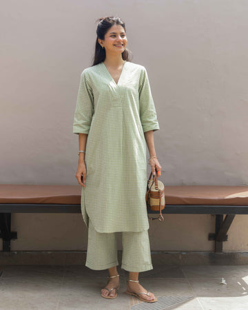 Sudoku Co-ord Set in Sage Green