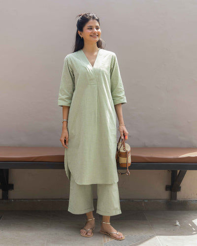 Sudoku Co-ord Set in Sage Green
