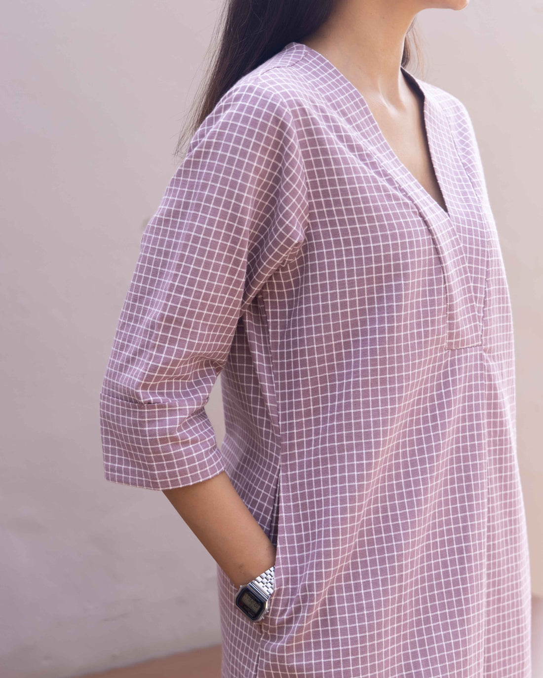 Sudoku Co-ord Set in Dusty Lilac