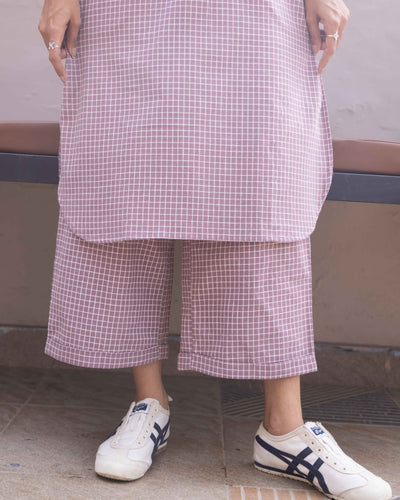 Sudoku Co-ord Set in Dusty Lilac