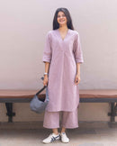 Sudoku Co-ord Set in Dusty Lilac
